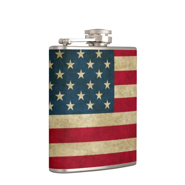 Petaca Bandera americana apenada del Grunge (Derecha)