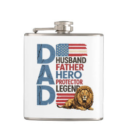 Petaca Bandera americana Papá León Patriótico 