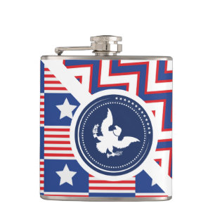 Petaca Bandera americana patriótica con Eagle
