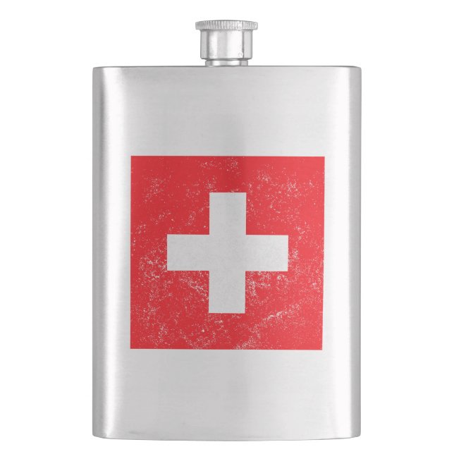 Petaca Bandera apenada de Suiza (Anverso)