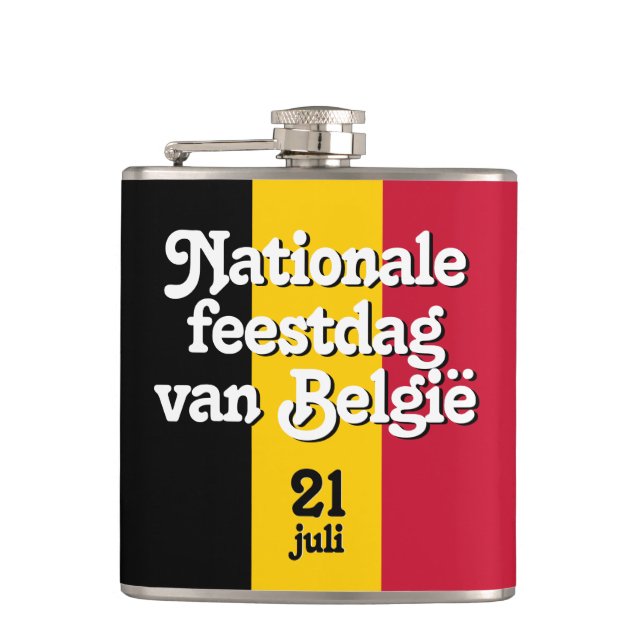Petaca Bandera belga del Dutch Nationale feestdag van Bel (Anverso)