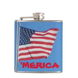 Petaca Bandera Blanca Y Azul Roja De Merica