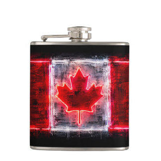 Petaca Bandera Canadiense de Arce