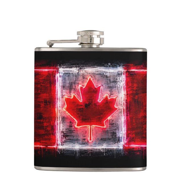 Petaca Bandera Canadiense de Arce (Anverso)