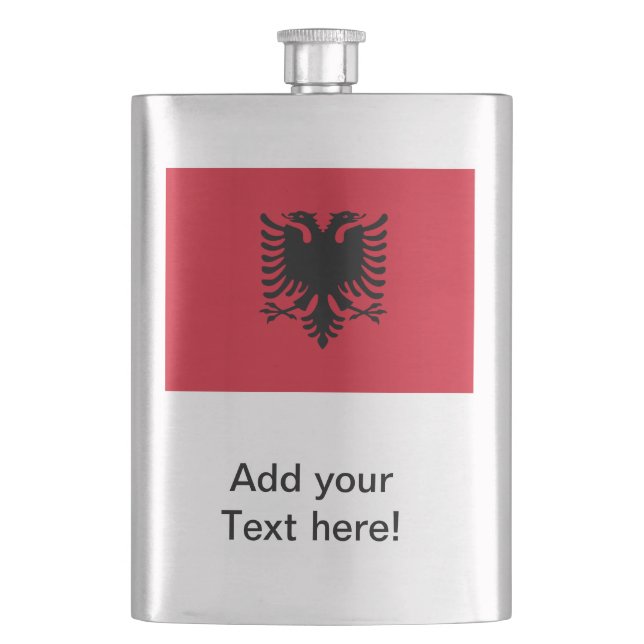 Petaca Bandera de Albania (Anverso)