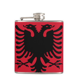 Petaca Bandera de Albania Vinyl Wrapped Flask