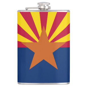 Petaca Bandera de Arizona: Estrella Sol Poniente, El Esta