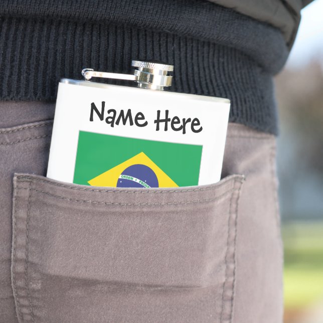 Petaca Bandera de Brasil Personalizada  (In Situ)