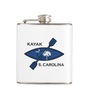 Petaca Bandera de Carolina del Sur en kayak