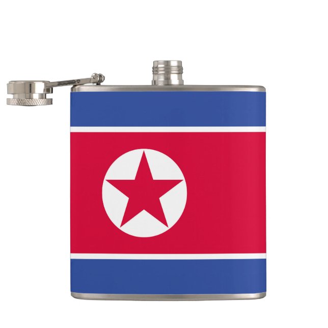 Petaca Bandera de Corea del Norte (Abierto)