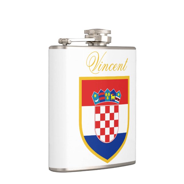 Petaca Bandera de Croacia personalizada (Derecha)