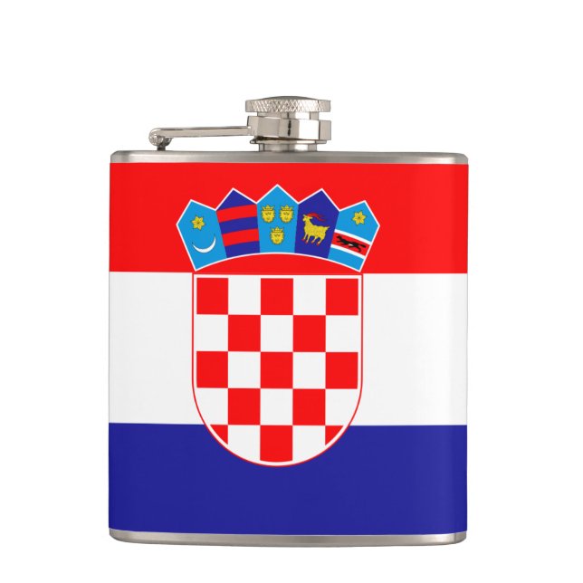 Petaca Bandera de Croacia Vinyl Envolvente (Anverso)