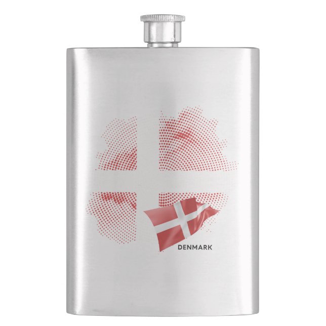 Petaca bandera de Dinamarca (Anverso)