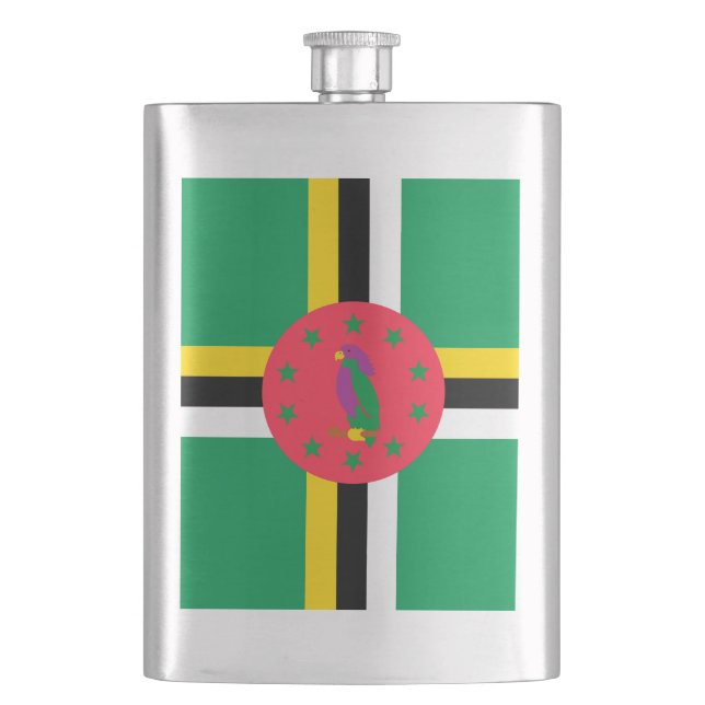 Petaca Bandera de Dominica (Anverso)