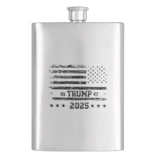 Petaca Bandera de Estados Unidos.Presidente Donald Trump.