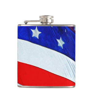 Petaca Bandera de Estados Unidos Resumen Impresionismo