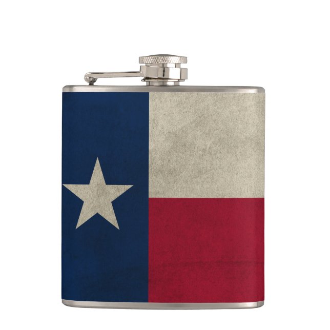 Petaca Bandera de Estrella de Texas Grunge (Anverso)