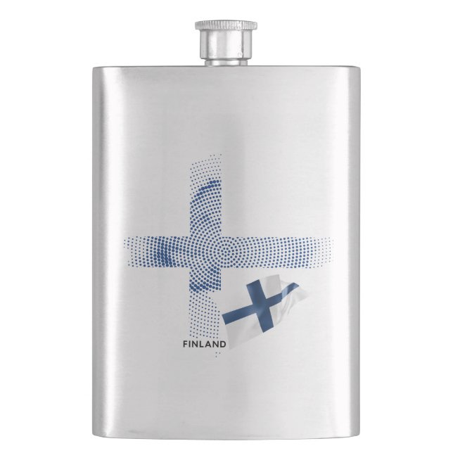 Petaca bandera de Finlandia (Anverso)