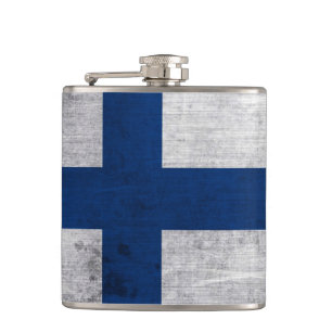 Petaca Bandera de Finlandia Grunge