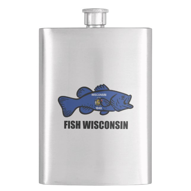 Petaca Bandera de Fish Wisconsin (Anverso)