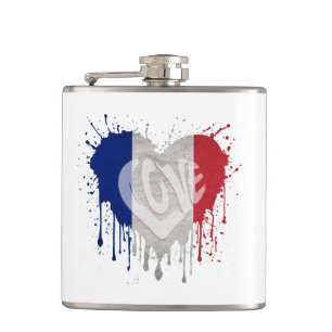 Petaca Bandera de Francia del amor