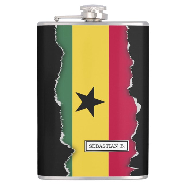 Petaca Bandera de Ghana (Anverso)