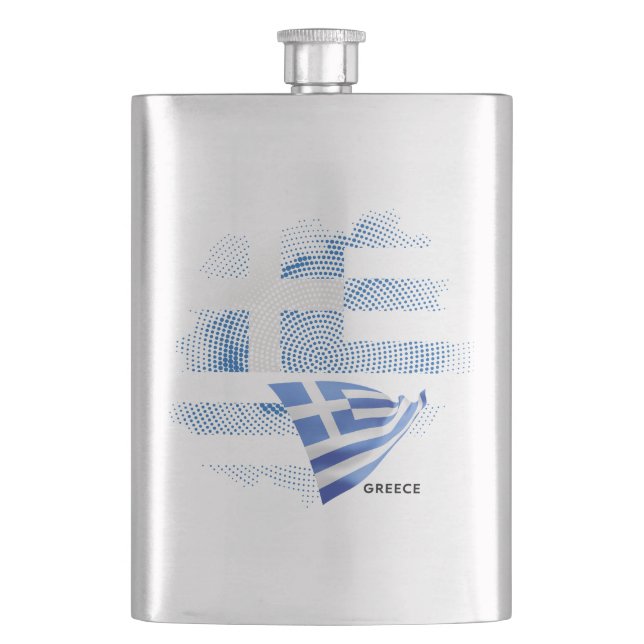 Petaca bandera de Grecia (Anverso)
