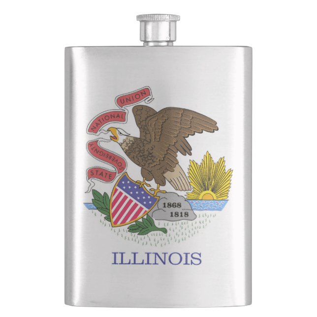 Petaca Bandera de Illinois (Anverso)