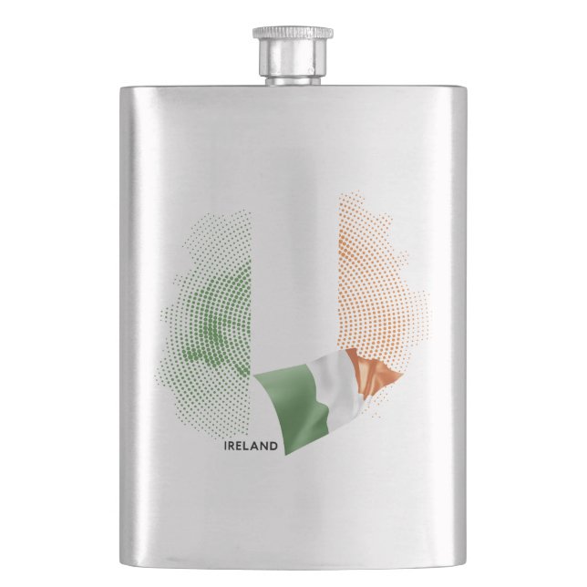 Petaca bandera de Irlanda (Anverso)