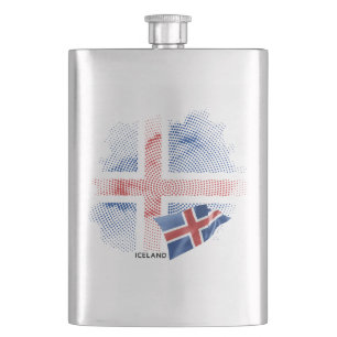 Petaca bandera de Islandia
