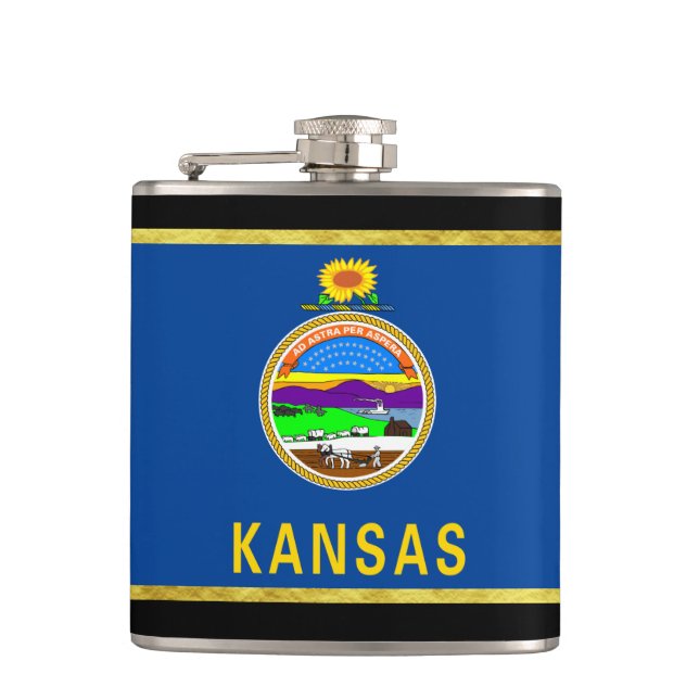 Petaca Bandera de Kansas (Anverso)