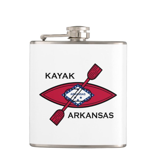 Petaca Bandera de Kayak Arkansas (Anverso)