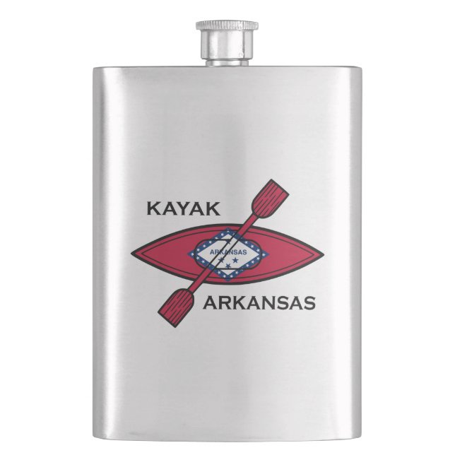 Petaca Bandera de Kayak Arkansas (Anverso)