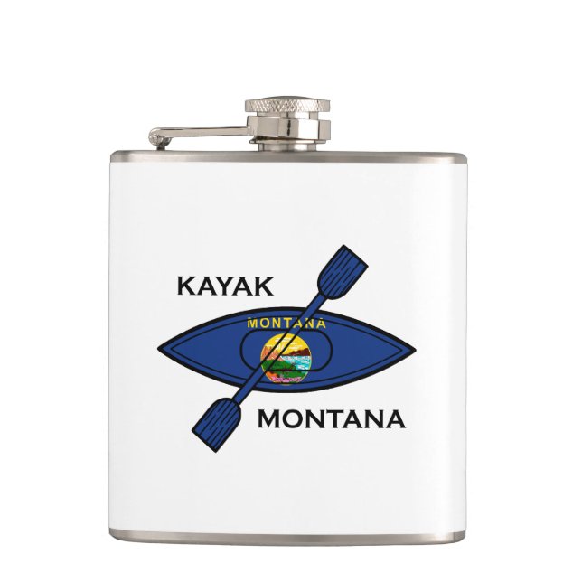 Petaca Bandera de Kayak Montana (Anverso)
