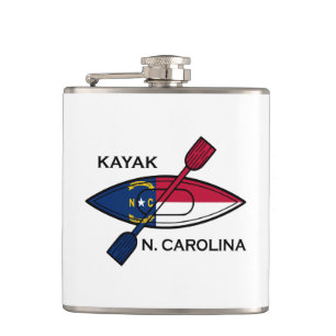 Petaca Bandera de Kayak North Carolina
