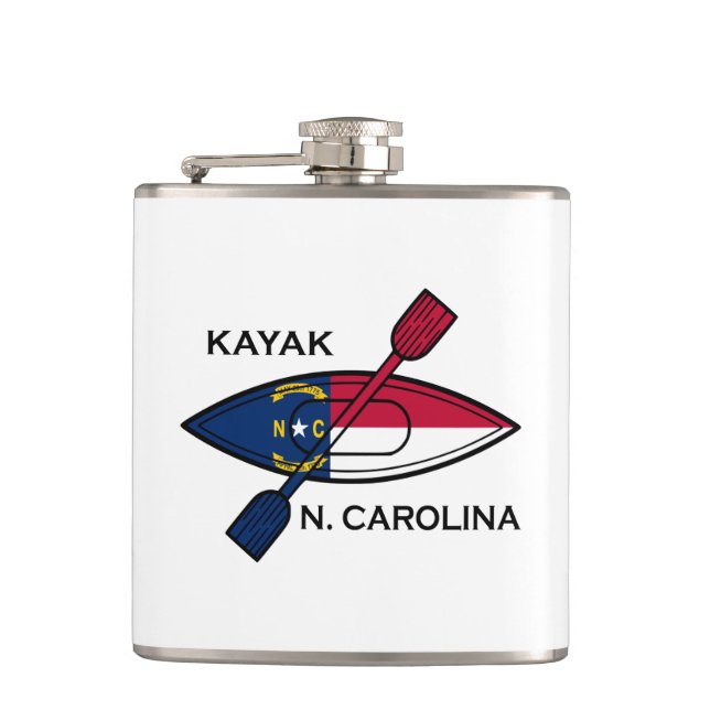 Petaca Bandera de Kayak North Carolina (Anverso)
