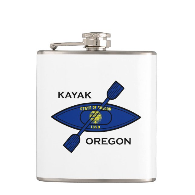 Petaca Bandera de Kayak Oregon (Anverso)