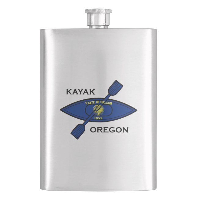 Petaca Bandera de Kayak Oregon (Anverso)