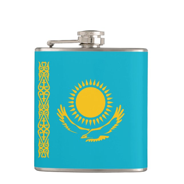Petaca Bandera de Kazajistán (Anverso)