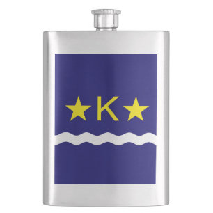 Petaca Bandera de Kinshasa, máscara de cadera del Congo