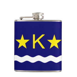 Petaca Bandera de Kinshasa, máscara de cadera del Congo