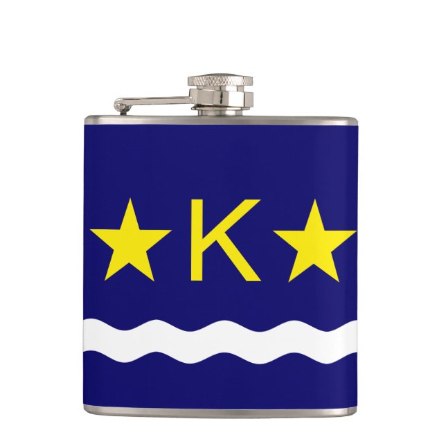 Petaca Bandera de Kinshasa, máscara de cadera del Congo (Anverso)