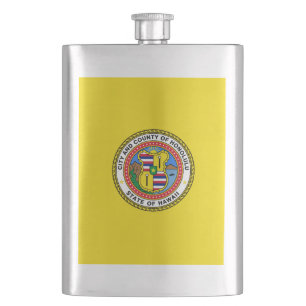 Petaca Bandera de la ciudad de Honolulu, matraz de Hawái