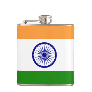 Petaca Bandera de la India Vinyl Wrapped Flask