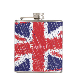 Petaca Bandera de la Unión con grietas