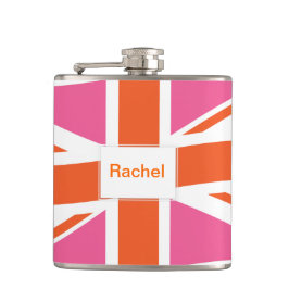 Petaca Bandera de la Unión Rosa y Naranja