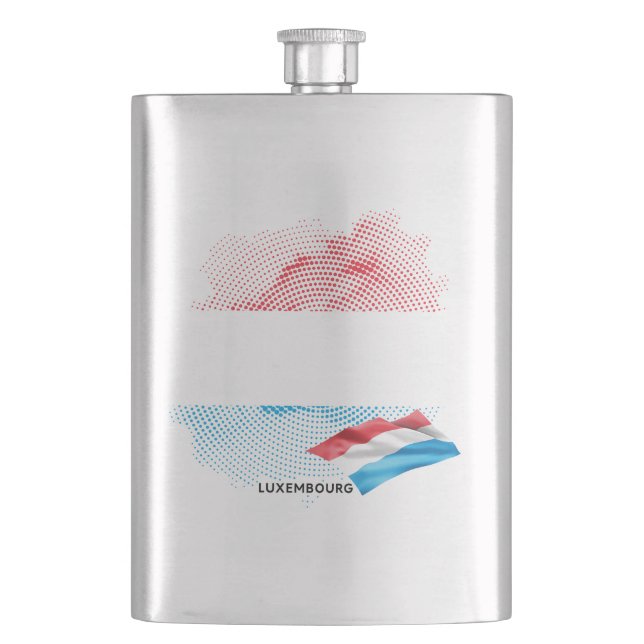 Petaca bandera de Luxemburgo (Anverso)