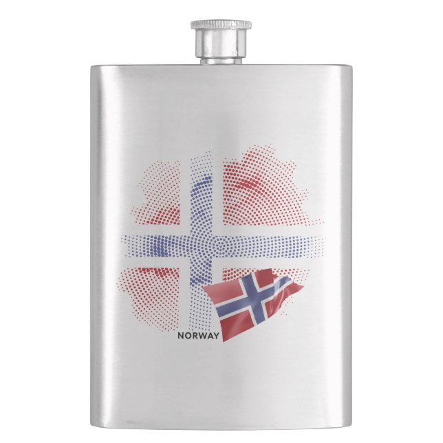 Petaca bandera de Noruega (Anverso)