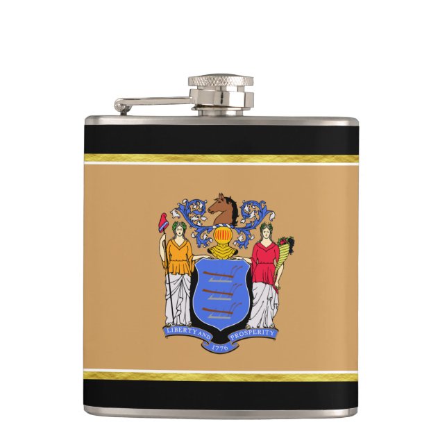 Petaca Bandera de Nueva Jersey (Anverso)