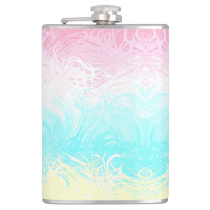 Petaca Bandera de orgullo Genderflux abstracta boho swirl